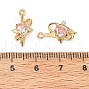 Brass Micro Pave Cubic Zirconia Pendants KK-A259-28G-3