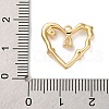 Ion Plating(IP) Brass Micro Pave Cubic Zirconia Pendants KK-U042-03G-3