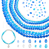 AHADERMAKER 24Strands 12 Styles Transparent Faceted Glass Beads GLAA-GA0002-04-1