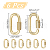 Unicraftale 6Pcs Alloy Screw Carabiner Lock Charms FIND-UN0003-31LG-3