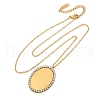 304 Stainless Steel Micro Pave Cubic Zirconia Pendant Necklaces for Women NJEW-Z065-08G-03-4