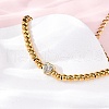 304 Stainless Steel Beads Bracelets BJEW-R027-03G-3