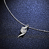 Rhombus 925 Sterling Silver with Moissanite Pendant Necklaces FS-WG2A2ED-01-2