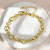 Brass Cable Chain Bracelets for Women Men BJEW-K273-13G-3