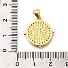 Rack Plating Brass Micro Pave Cubic Zirconia Pendants KK-L226-051G-02-3
