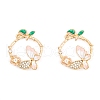 Rack Plating Alloy Enamel Pendants FIND-A040-04KCG-03-1