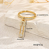 Brass Micro Pave Cubic Zirconia Pendant Finger Rings for Women OA1254-5-2