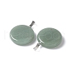 Natural Green Aventurine Pendants G-A259-04P-01-2