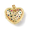 Brass Micro Pave Cubic Zirconia Pendants KK-P233-08G-2