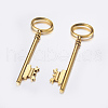 Tibetan Style Alloy Skeleton Key Large Pendants TIBEP-S105-AG-RS-1