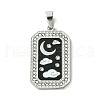 Ion Plating(IP) 304 Stainless Steel Pendants STAS-C101-08P-05-1