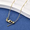 1MM Brass Cardano Chain Adjustable Slider Necklaces NJEW-M108-31G-1