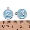 Platinum Plated Alloy Enamel Charms X-ENAM-S118-04Z-P-3