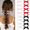 CRASPIRE Bowknot Polyester Alligator Hair Clips AJEW-CP0008-35B-1