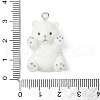 Flocky Opaque Resin Pendants RESI-G105-06B-3