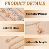Gorgecraft 2Pcs 2 Colors Alloy Link Chain Belts AJEW-GF0009-21B-6