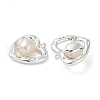 Brass Pave Natural Freshwater Pearl Pendants KK-U045-18S-2