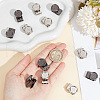 DICOSMETIC 12Pcs 2 Colors Alloy & Iron Buttons DIY-DC0002-67-3