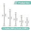 DICOSMETIC 100Pcs 5 Styles 304 Stainless Steel Connector Charms STAS-DC0016-21-2