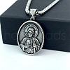 Ancient Greek Stainless Steel Religion Saint Jude Pendant Necklaces for Men DV4851-2