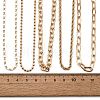 5Pcs 5 Styles Iron & Brass Chain Necklaces Set NJEW-V003-06G-3