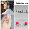 SUNNYCLUE 100Pcs Comfort Silicone Pads for Screw Back Clip on Earrings FIND-SC0003-18-6