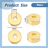 BENECREAT 80Pcs Brass Bead KK-BC0013-53D-2