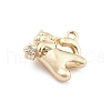 Brass Micro Pave Cubic Zirconia Pendants KK-M306-06G-05-2