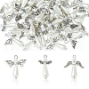 50Pcs 3 Style Angel Plastic Imitation Pearl Pendants PALLOY-FS00026-2