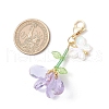 Handmade Glass Seed Beaded and Acylic Butterfly Pendant Decorations Sets HJEW-MZ00259-02-3