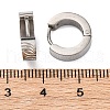 304 Stainless Steel Polishing effect Hoop Earrings EJEW-M001-14P-4