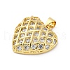 Brass Micro Pave Cubic Zirconia Pendants KK-U066-04C-G-2