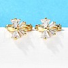Bowknot Brass Hoop Earrings EJEW-S256-02A-G-2