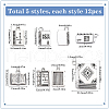 SUNNYCLUE 60Pcs 5 Styles Tibetan Style Alloy Pendants for Teachers' Day TIBEP-SC0003-05-2