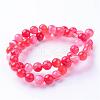 Natural Agate Beads Strands G-F315-8mm-02-2