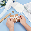 FINGERINSPIRE 3 Rolls 3 Styles Polyester Ribbon with Glitter Powder OCOR-FG0002-55-3