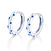 Elegant S925 Sterling Silver Hoop Earrings EH3926-6-1
