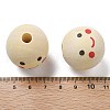 Printed Schima Wood European Beads WOOD-G023-14C-3