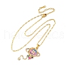 304 Stainless Steel Hot Pearl Enamel Constellation Planet Pendant Necklaces NJEW-D310-01I-G-2