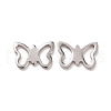 Tarnish Resistant Filigree 304 Stainless Steel Butterfly Charms STAS-N025-07-2