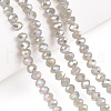 Electroplate Glass Beads Strands EGLA-A034-J6mm-B09-4