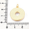 Brass Micro Pave Clear Cubic Zirconia Pendants KK-N268-42G-3