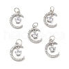 Brass Micro Pave Cubic Zirconia Pendants KK-E068-VB418-2