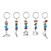 Tibetan Style Zinc Alloy Keychains KEYC-JKC00728-1