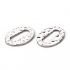 Non-Tarnish Hammered 201 Stainless Steel Linking Rings STAS-T052-17P-2