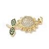 Brass Micro Pave Cubic Zirconia Pendants KK-Q068-15G-2