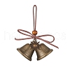 Iron Bell & Tibetan Style Alloy Pendant Decorations HJEW-JM03370-04-2