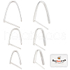 Beebeecraft 6Pcs 3 Styles Rhodium Plated 925 Sterling Silver Ice Pick Pinch Bails STER-BBC0006-94-1