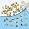 Rack Plating Brass Crystal Rhinestone Rondelle Space Beads RB-D303-G-4