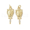 Brass Micro Pave Cubic Zirconia Pendants KK-F892-06G-1